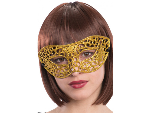 Arany csillogó farsangi maszk