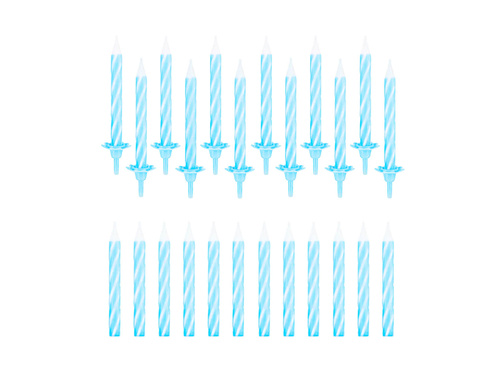 Kék születésnapi gyertyák - 6 cm - 24 db.