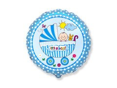 Kék trolley fólialufi - 46 cm - 1 db.