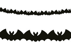 Papír denevér füzér - 300 cm - 1 db.