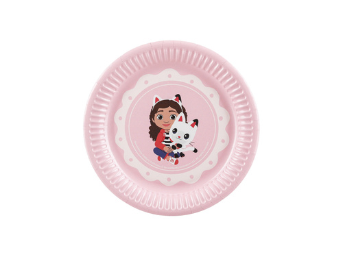 Papírtányérok Gabi macskaház szülinapjára - 18 cm - 6 db.