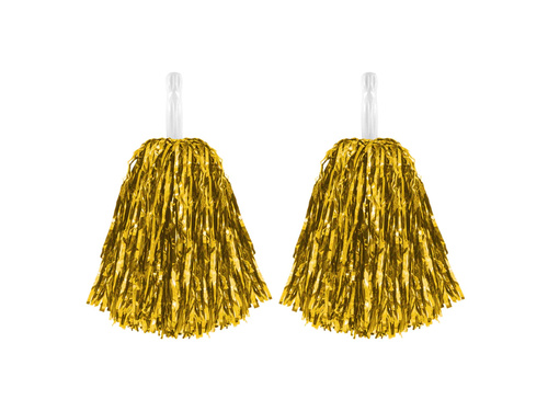 Fémszínű arany pomponok - 2 db.