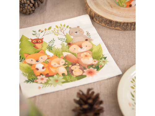 Forest Friends születésnapi szalvéta - 33 cm - 10 db.