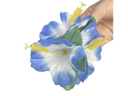 Hawaii kék virágos kitűző - 1 db.