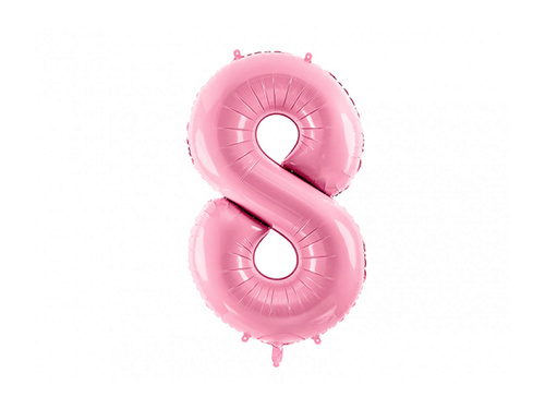 8-as rózsaszínű fólialufi - 86 cm - 1 db.