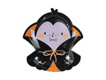 Halloween papírtányér Vámpír Drakula - 23 x 25 cm - 6 db.