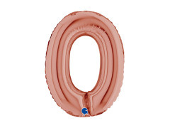 Fólia lufi 0 arany rózsaszín - 14" - 1 db.