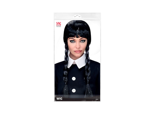 Fekete paróka copfokkal