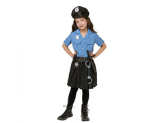 Kék rendőrnő jelmez - 1 db.