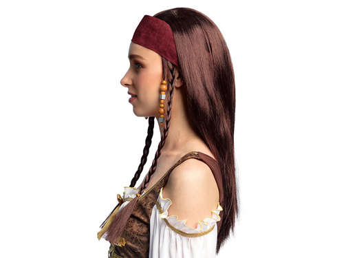 Kalóz paróka bordó kendővel