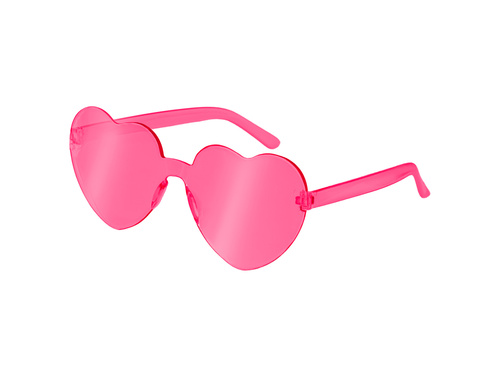Szív szemüveg - fukszia - 1 db.