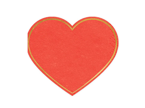 Szív szalvéták - 14,5 x 12,5 cm - 20 db.