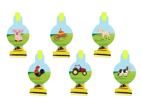 Mezőgazdasági kiguruló trombitasípok - 6 db.