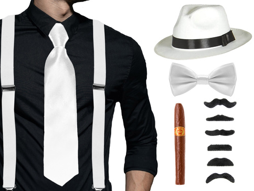 Gengszter fehér szett - 1 szett.