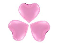 Fólialufi Szívek rózsaszín - 23 cm - 3 db.