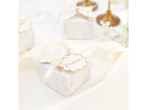 Dekoratív torta doboz "Köszönöm" - 7 x 7 cm - 10 db.