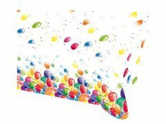 Születésnapi terítő Léggömbök - 120 x 180 cm - 1 db.