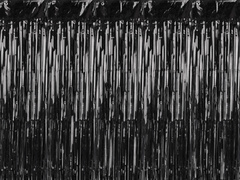 Függöny - ajtófüggöny metálfekete - 2,5 m x 90 cm