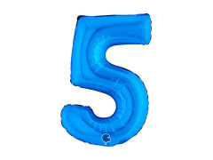 Fólia lufi 5 kék - 14" - 1 db.