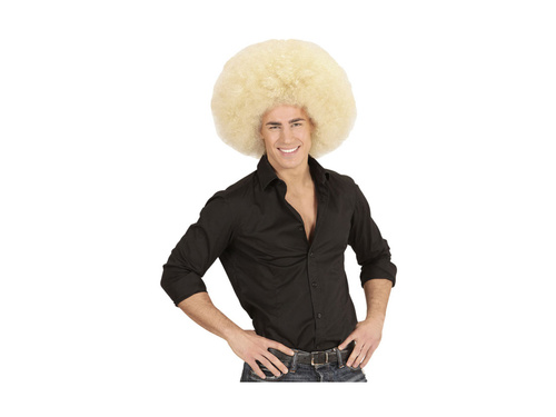 Nagy afro szőke paróka, kiváló minőségű