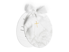 Áldozócsütörtöki meghívó fehér díszítéssel - 10 db.