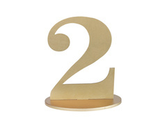 Kettes számú arany asztali dekoráció - 1 db.