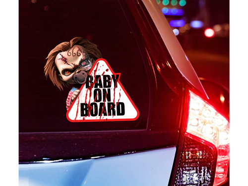 Baba a fedélzeten autós matrica Chucky babával - 1 db.