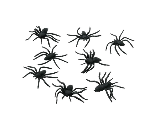 Halloween dekoráció Pókok - 8 db.