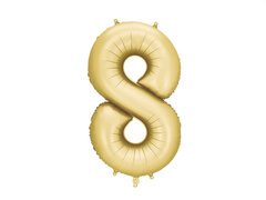 Fólia lufi arany szám 8 - 86 cm - 1 db.