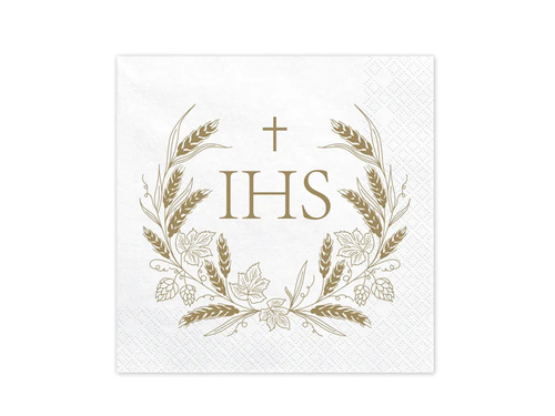 IHS úrvacsorai szalvéta - 33 cm - 12 db.