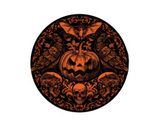 Halloween papírtányér Kísérteties tök - 23 cm - 6 db.