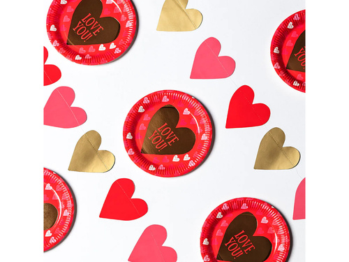 Szívek papírfüzér - 200 cm - 1 db.