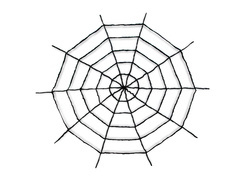 Nagy fekete pókháló - 150 cm - 1 db.