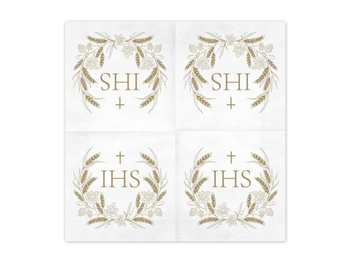 IHS úrvacsorai szalvéta - 33 cm - 12 db.