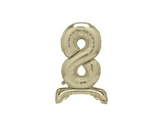 Fólia lufi álló 8-as arany - 76 cm - 1db.