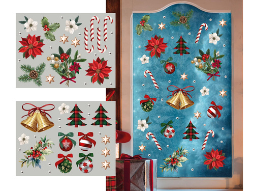 Elektrosztatikus mikulásvirág karácsonyi dekoráció