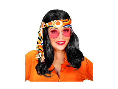 Fekete 70-es évek Disco Fever Hippie paróka. egy zenekarral