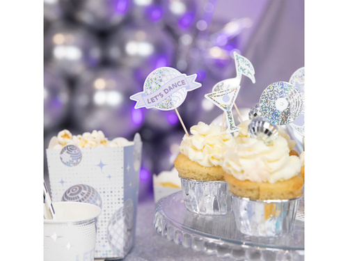 Ezüst diszkópálcika - 8 db.