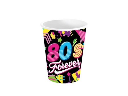 80's Forever papírpoharak - 240 ml - 6 db.