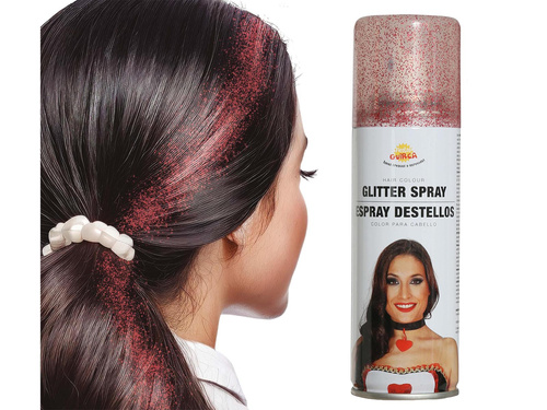 Mosható pasztell hajspray 125 ml - csillogó piros