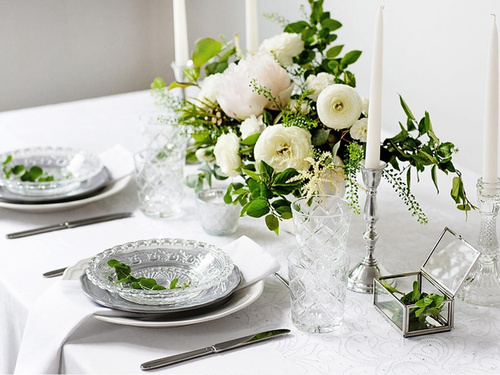 Fehér organza gyöngyházmintával - 48 cm x 9 m.