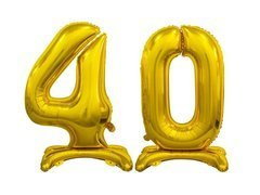 Fólia léggömb készlet 40 arany - 74 cm