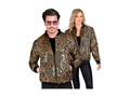 Gold Party Sequin Jacket - Bomber Jacket - Leopárd motívummal