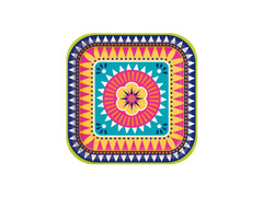 Boho Fiesta papírtányérok - 23 cm - 8 db.