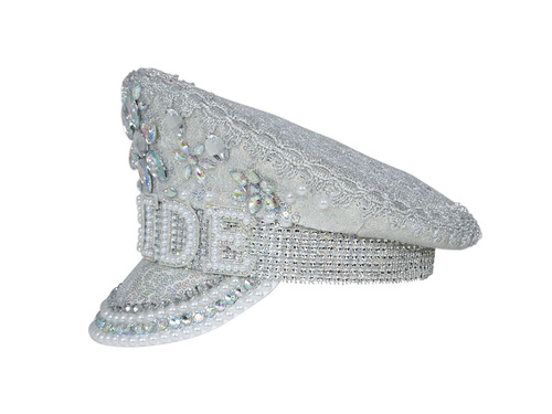 Menyasszonyi sapka kristályokkal - 1 db.