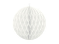 Függő gömb dekoráció fehér - 40 cm - 1 db.