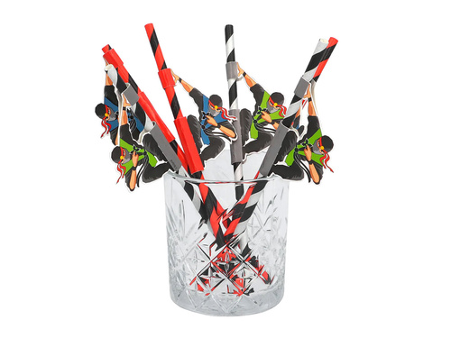 Ninja születésnapi szívószálak - 6 db.