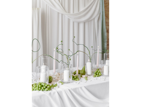 Üvegcső gyertyákhoz - 10x23cm - 1 db.