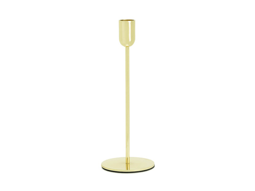 Arany fém gyertyatartó - 22 cm - 1 db.