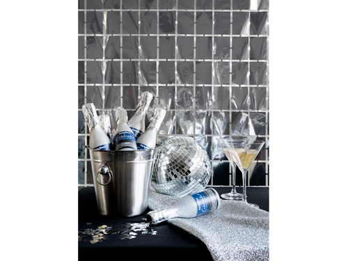 Pezsgősüveg lövőcső ezüst - 20,5cm - 1 db.